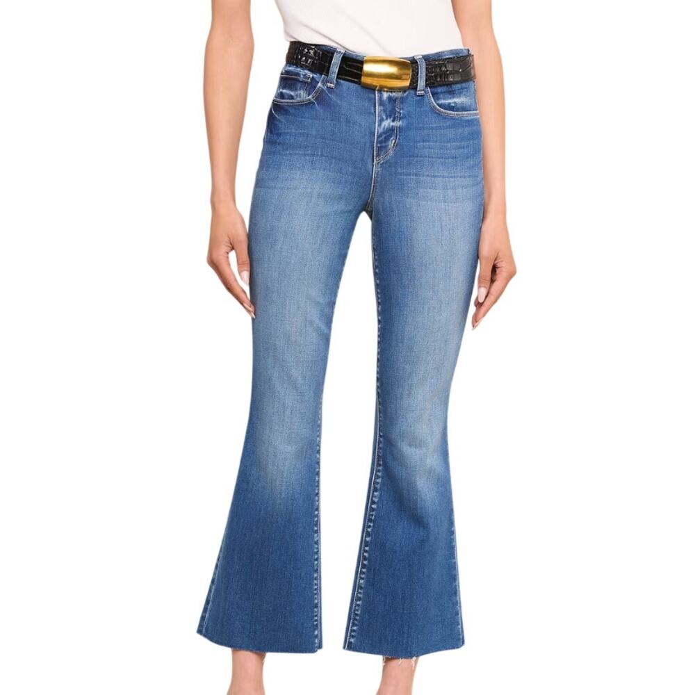 L’agence Kendra High Rise Cropped Flare Casual Basic Everyday Boho Denim Jeans